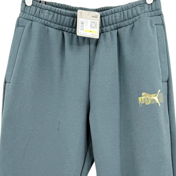 NWD Puma Men's Pull-on Grey Skies Sweatpants Joggers Size M Elastic Waistband - Picture 3 of 11